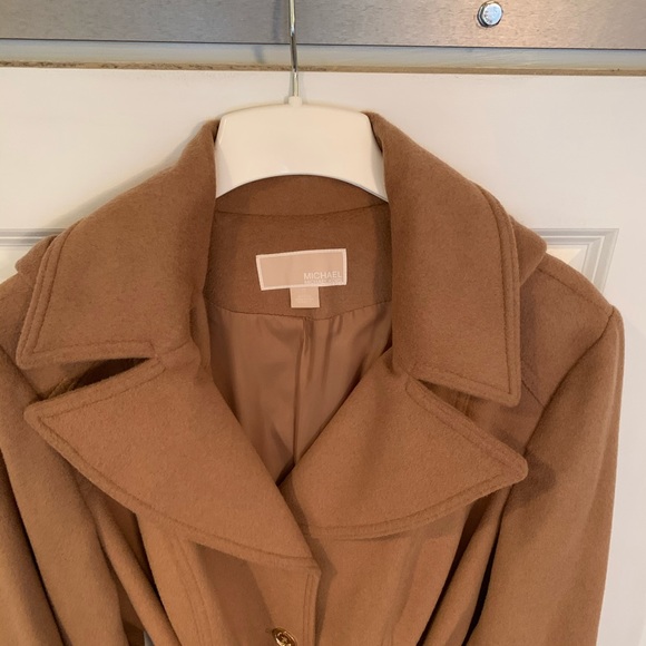 Michael Kors Women’s Hooded 3/4 Length Wool Coat - Picture 3 of 8